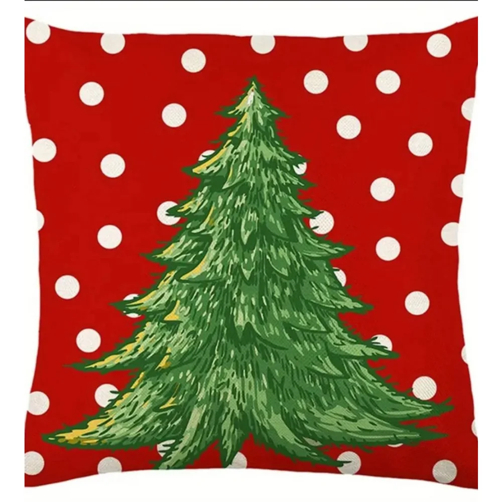 Christmas Pillow Cover 18 in Red and Green